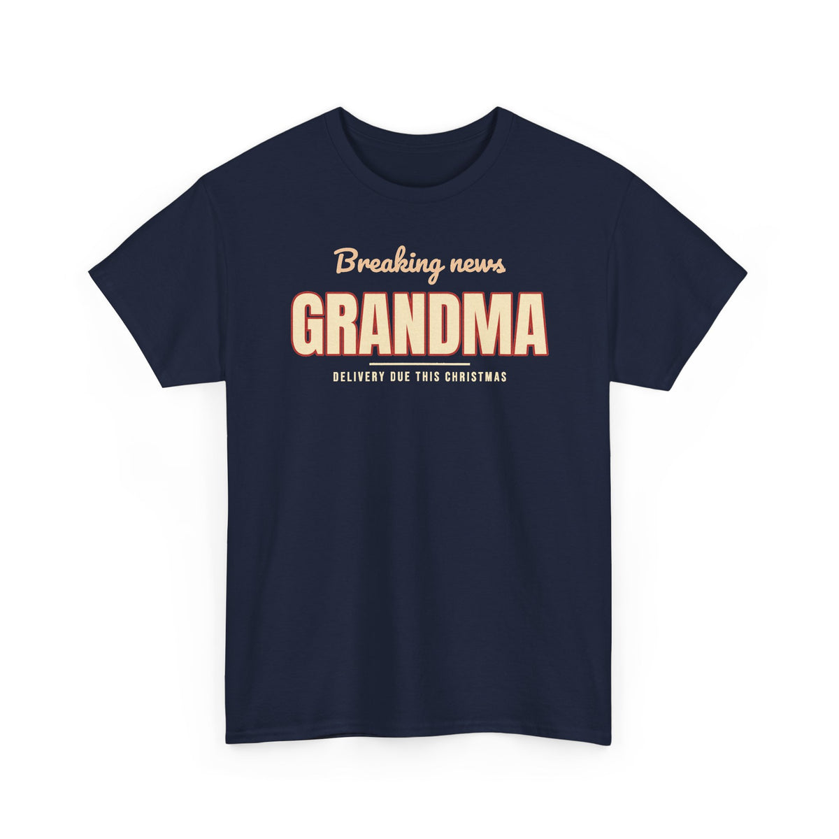 Breaking News Grandma Christmas Tee, Pregnancy Announcement Gift for New Grandma