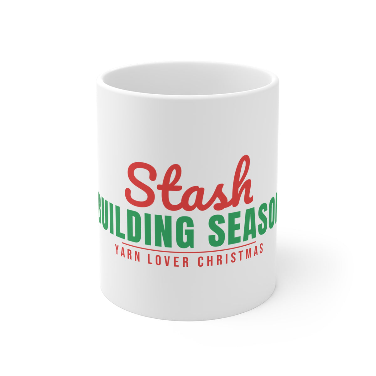 Yarn Lover Christmas Mug, Stash Building Season, Crochet Knitting Gift