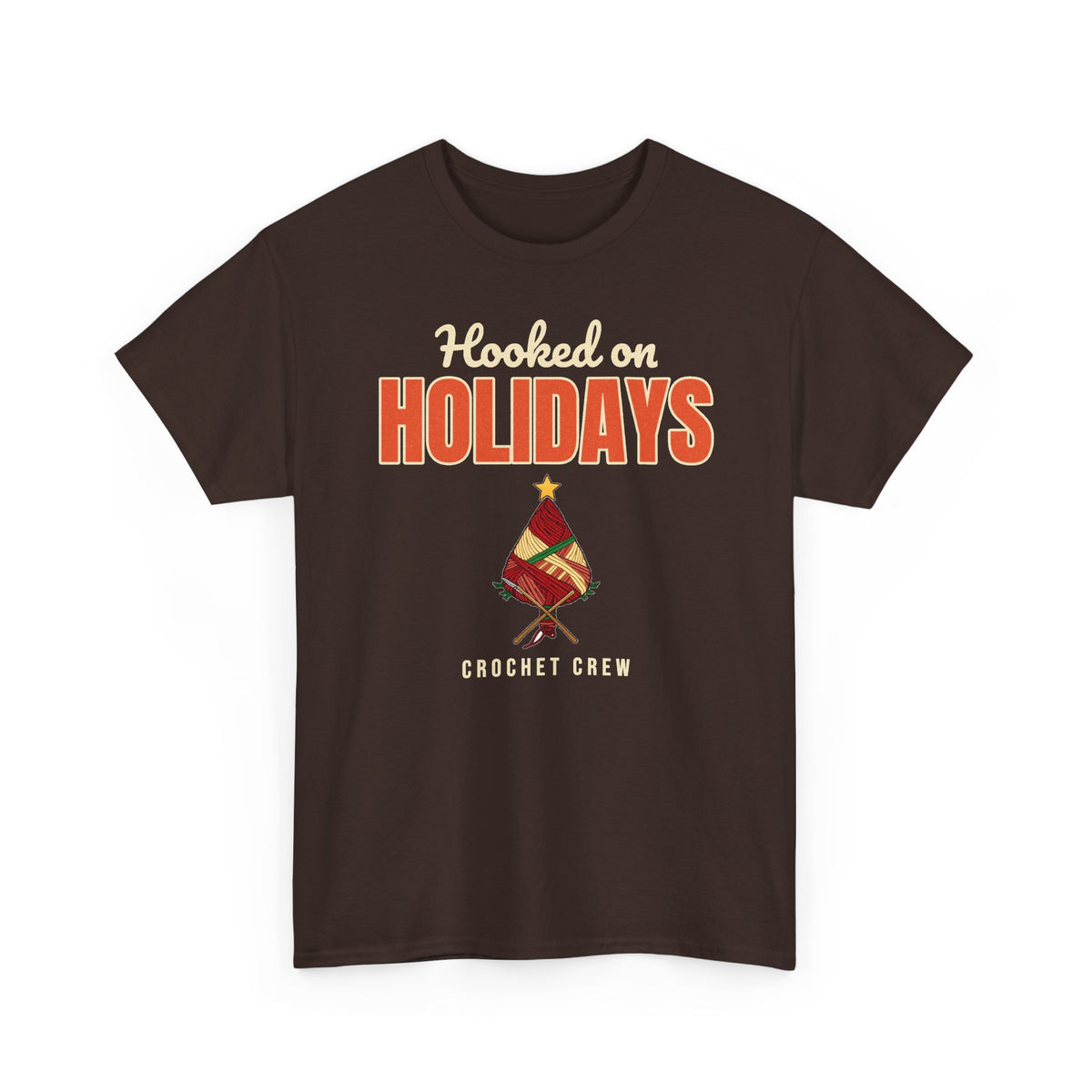 Crochet Lover Christmas Tee, Hooked on Holidays Yarn Lover Gift