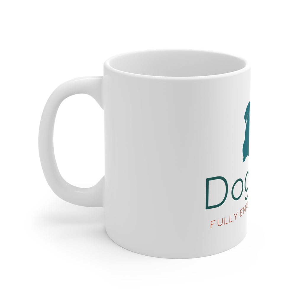 Dog Mum Mug, Fully Employed by the Dog, Funny Dog Lover Gift Mug