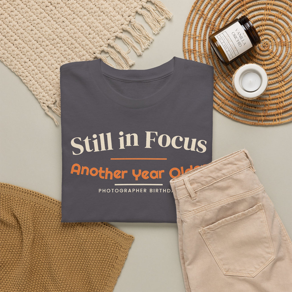 Photographer Birthday T-Shirt, Still in Focus Another Year Older Tee, Photography Lover Gift