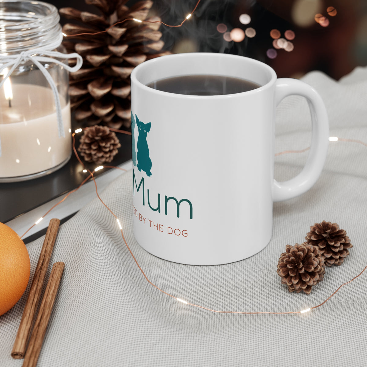 Dog Mum Mug, Fully Employed by the Dog, Funny Dog Lover Gift Mug