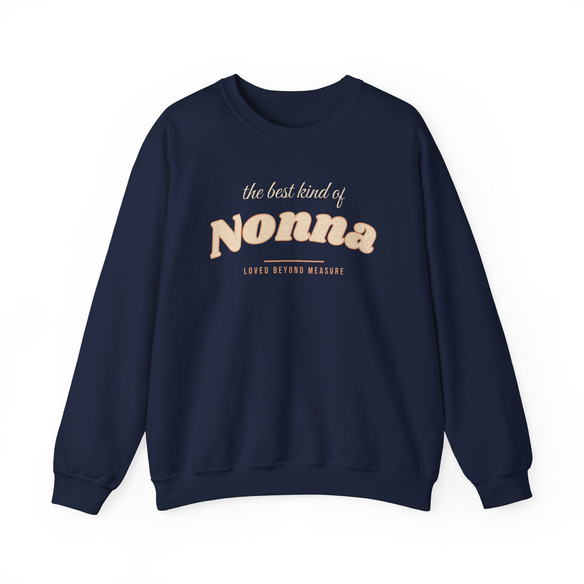 Nonna Crewneck Sweatshirt, Retro Lettering, Loved Beyond Measure Gift
