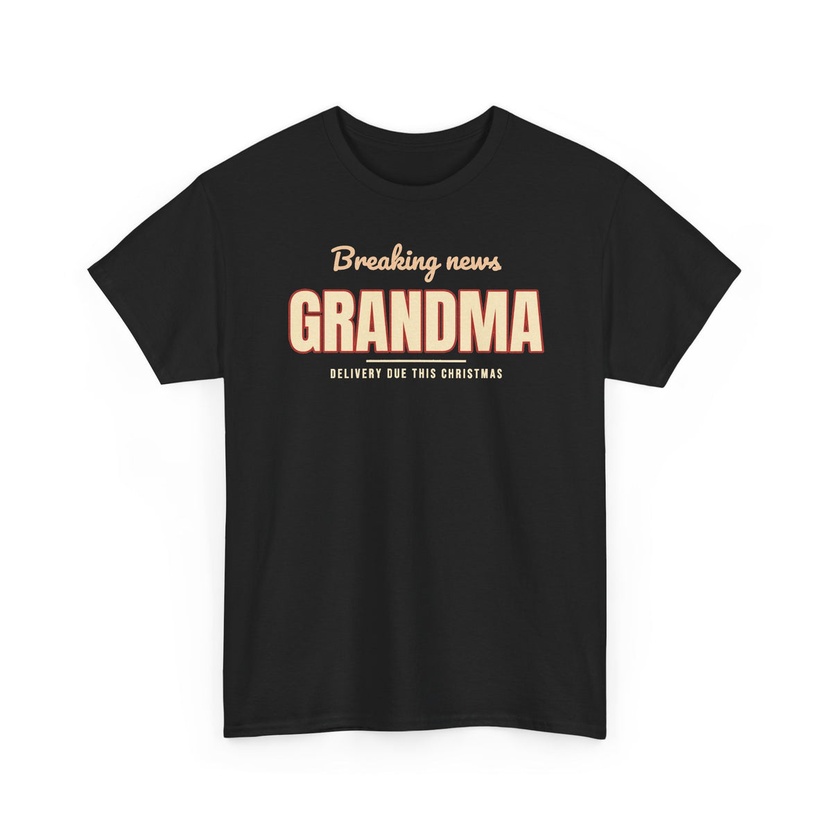 Breaking News Grandma Christmas Tee, Pregnancy Announcement Gift for New Grandma