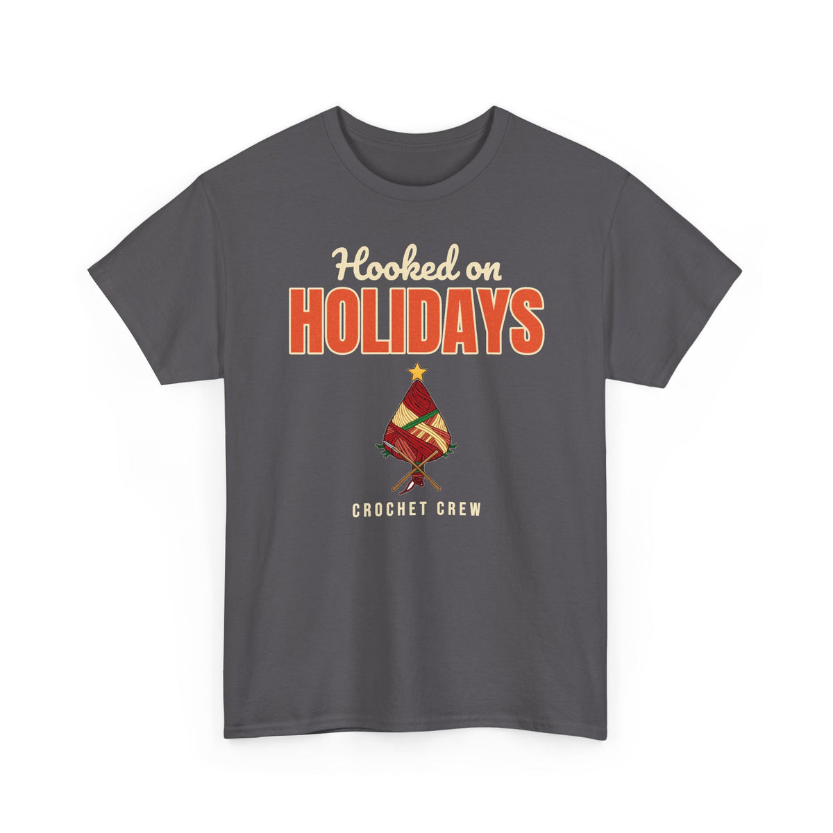 Crochet Lover Christmas Tee, Hooked on Holidays Yarn Lover Gift