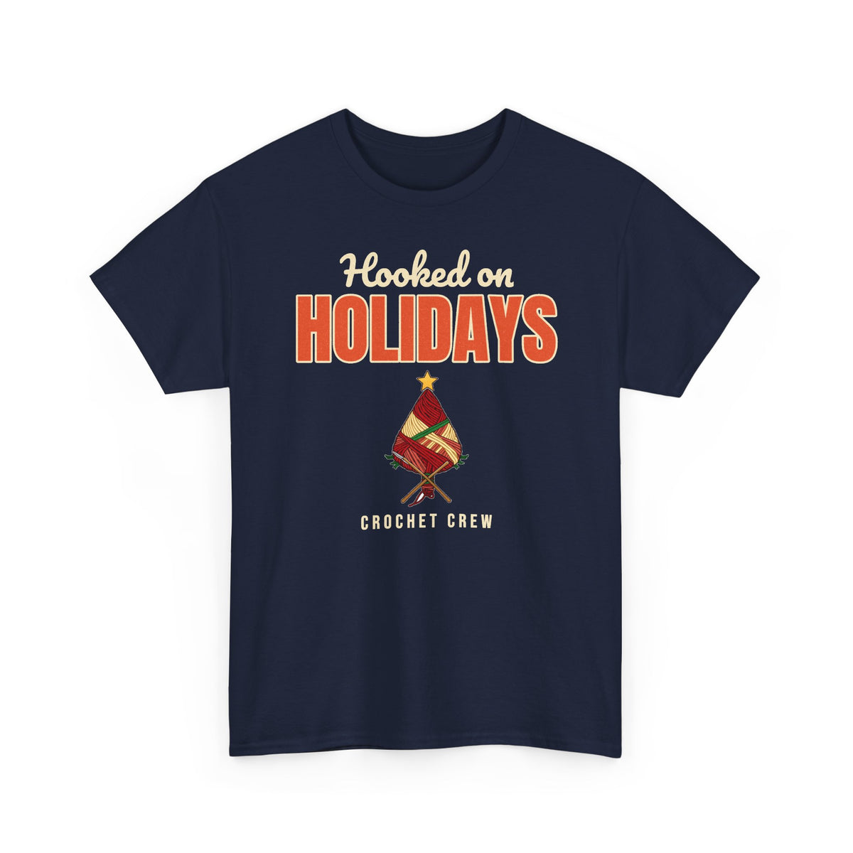 Crochet Lover Christmas Tee, Hooked on Holidays Yarn Lover Gift