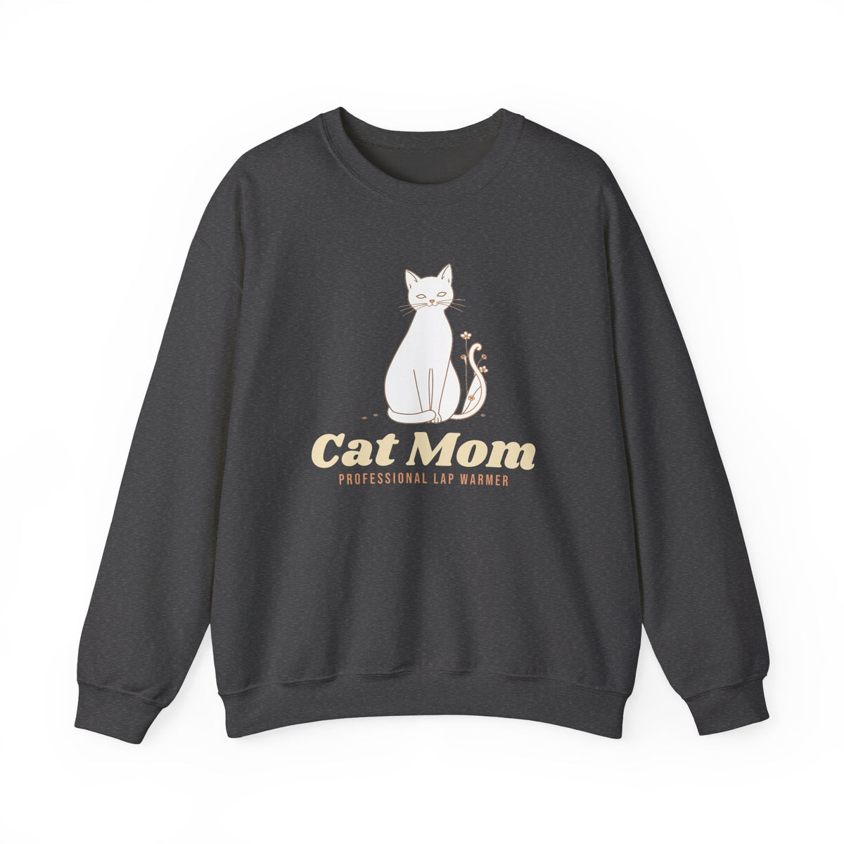 Cat Mom Sweatshirt, Professional Lap Warmer, Line Art Cat Lover Gift