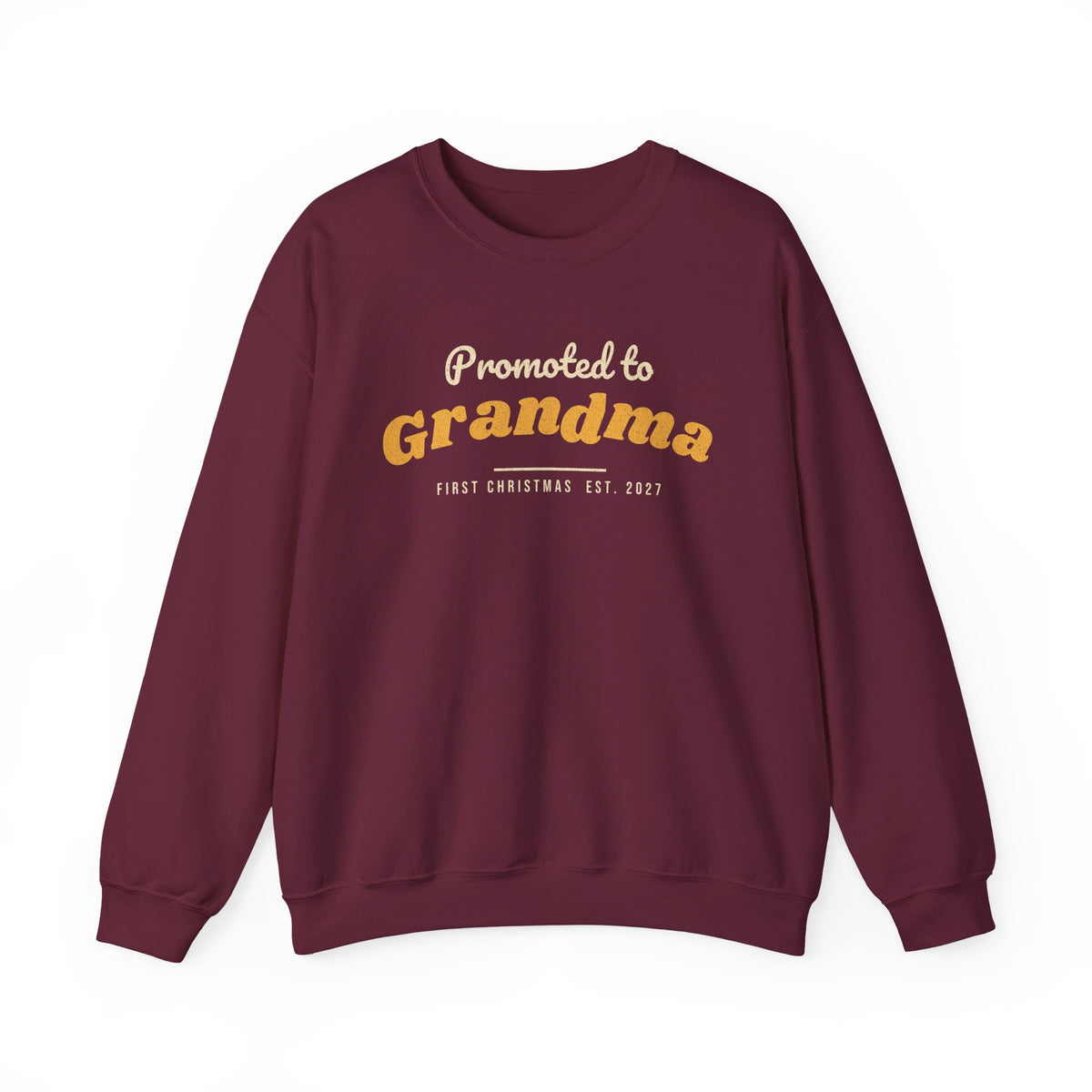 Promoted to Grandma Sweatshirt, First Christmas Announcement Gift (Est. 2027)
