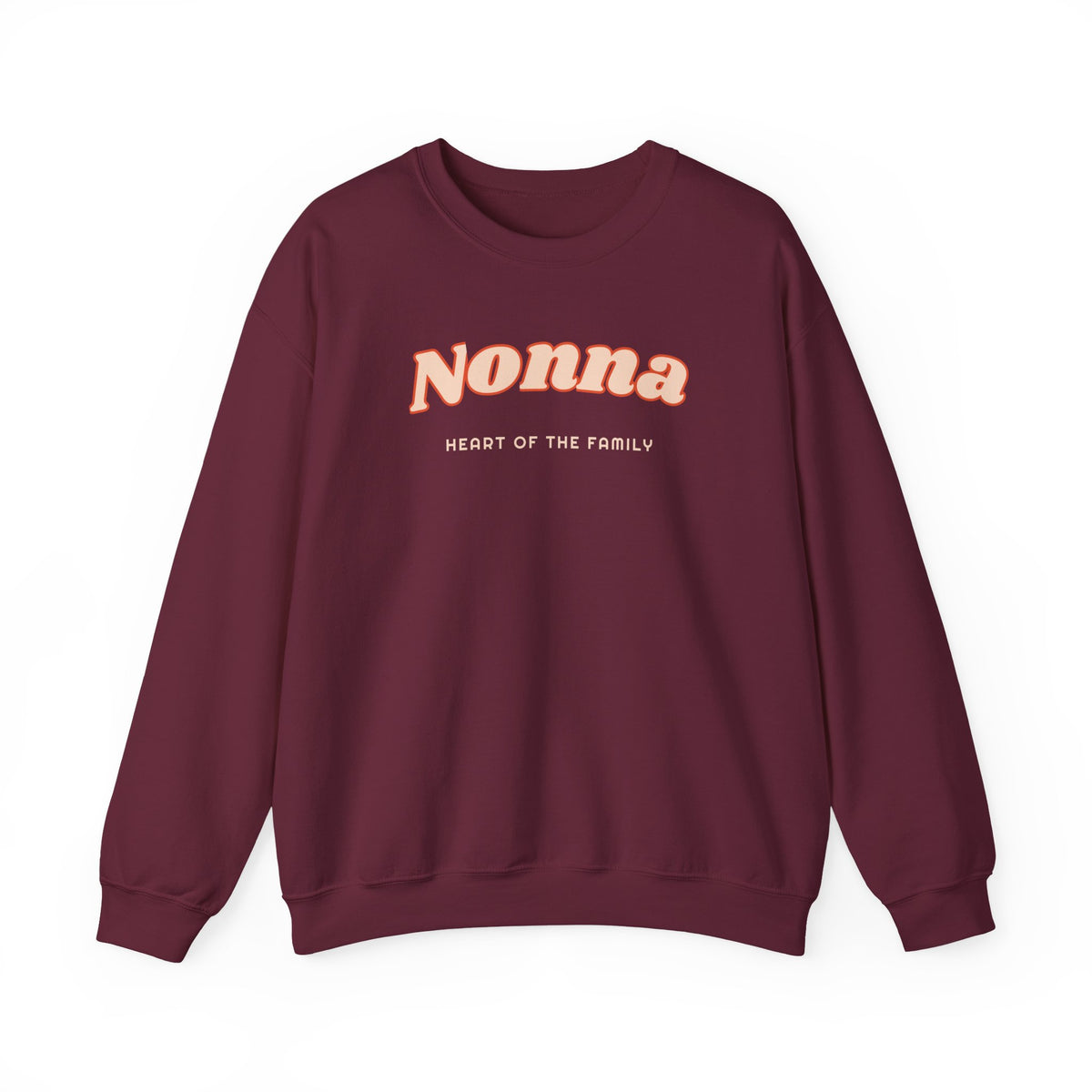 Nonna Sweatshirt, Heart of the Family Crewneck, Retro Nonna Gift for Grandma