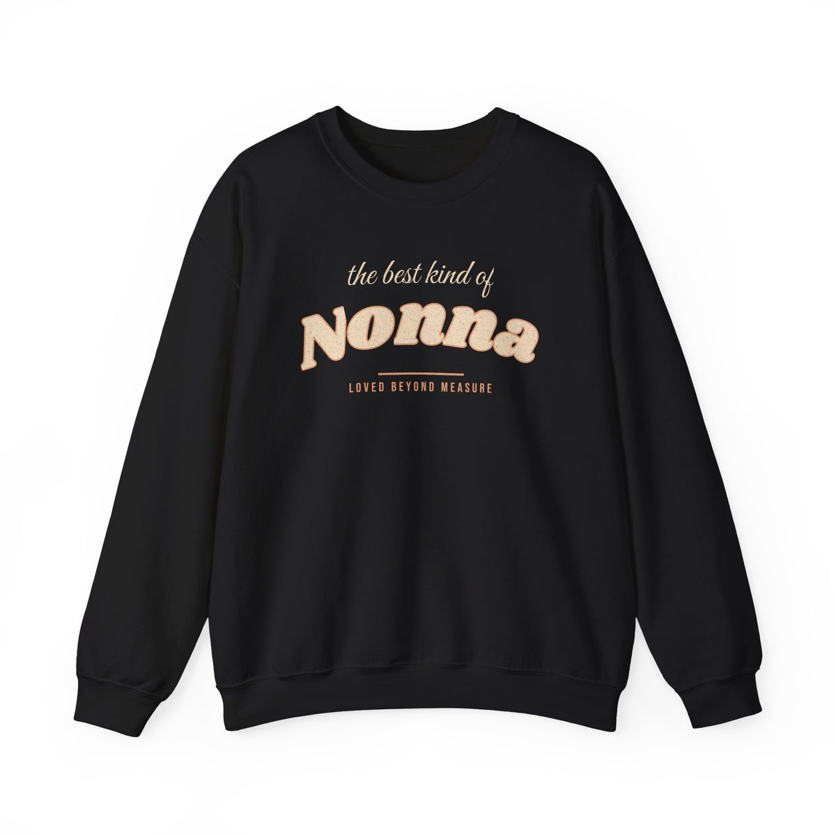 Nonna Crewneck Sweatshirt, Retro Lettering, Loved Beyond Measure Gift