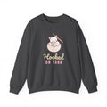 Crochet Lover Sweatshirt, Hooked on Yarn Cat Crewneck, Gift for Crocheters