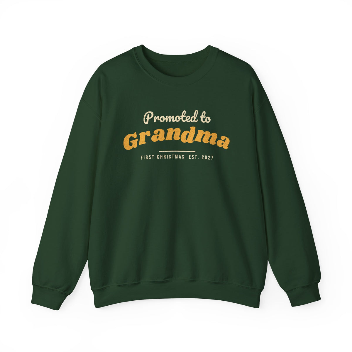 Promoted to Grandma Sweatshirt, First Christmas Announcement Gift (Est. 2027)