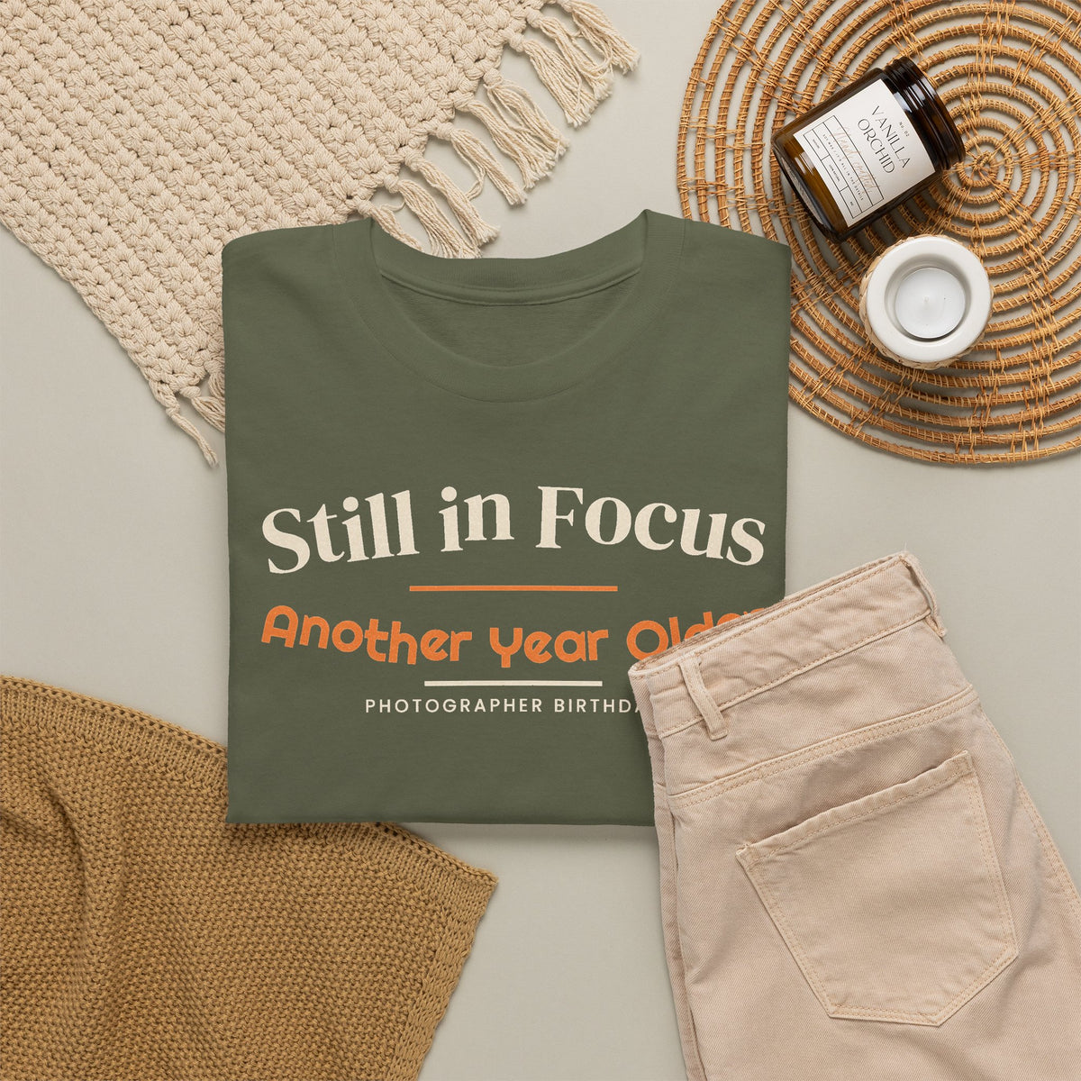 Photographer Birthday T-Shirt, Still in Focus Another Year Older Tee, Photography Lover Gift